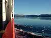 Fra een af bygderne nord for Ilulissat. 'Jeg sejlede til Saqqaq med passagerbåden. Det var blevet for koldt. Se at det er is på vandet.